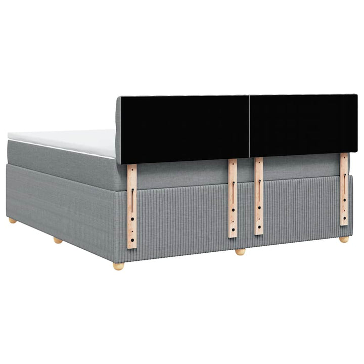 kontinentalseng 180x200 cm stof lysegrå