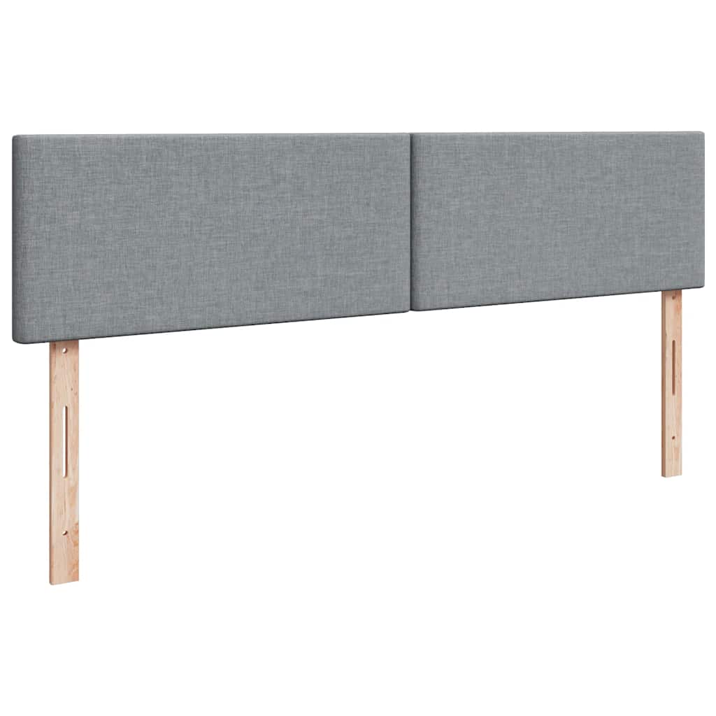 kontinentalseng med madras 200x200 cm stof lysegrå