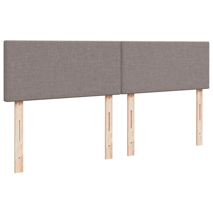 kontinentalseng med madras 200x200 cm stof gråbrun