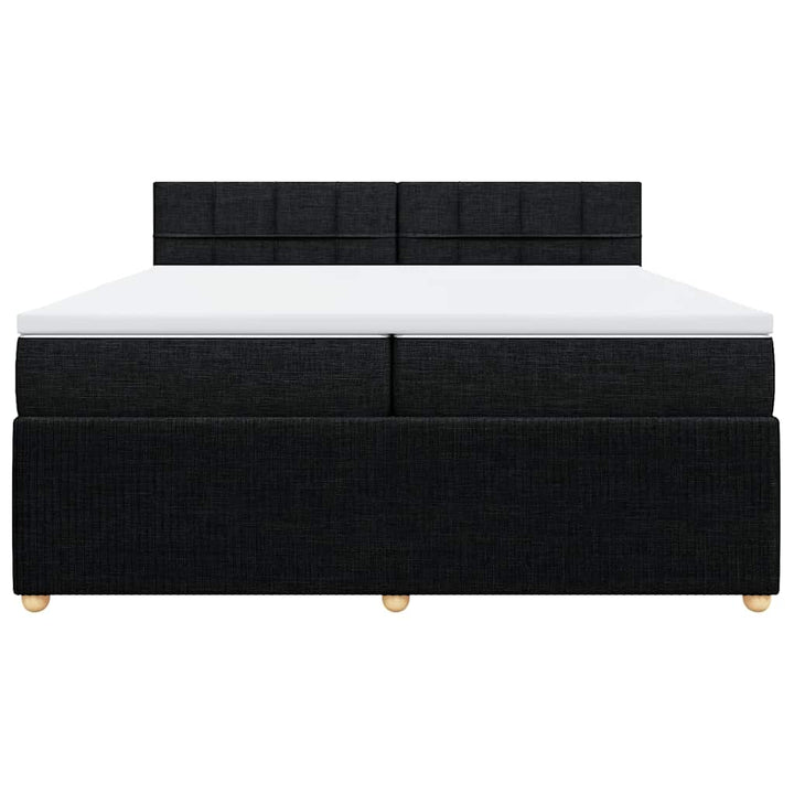 kontinentalseng med madras 200x200 cm stof sort
