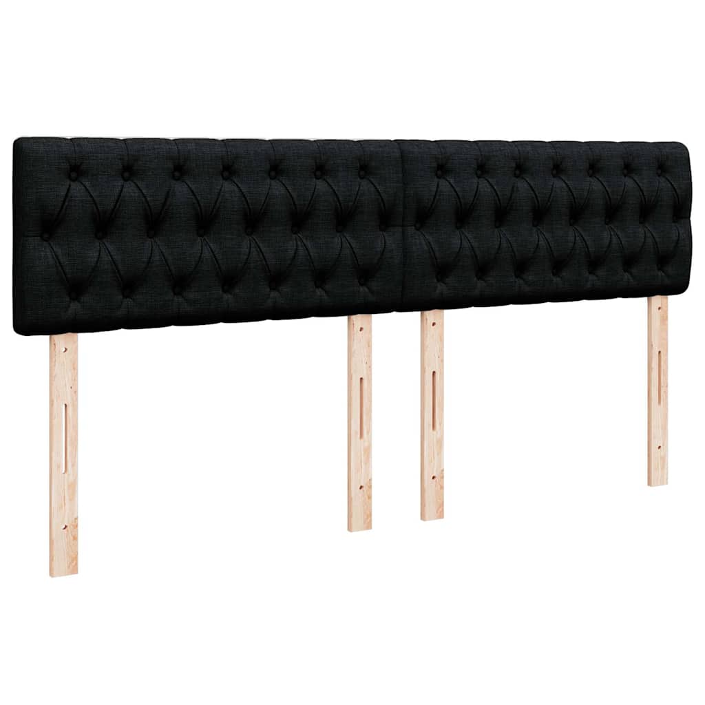 kontinentalseng med madras 200x200 cm stof sort
