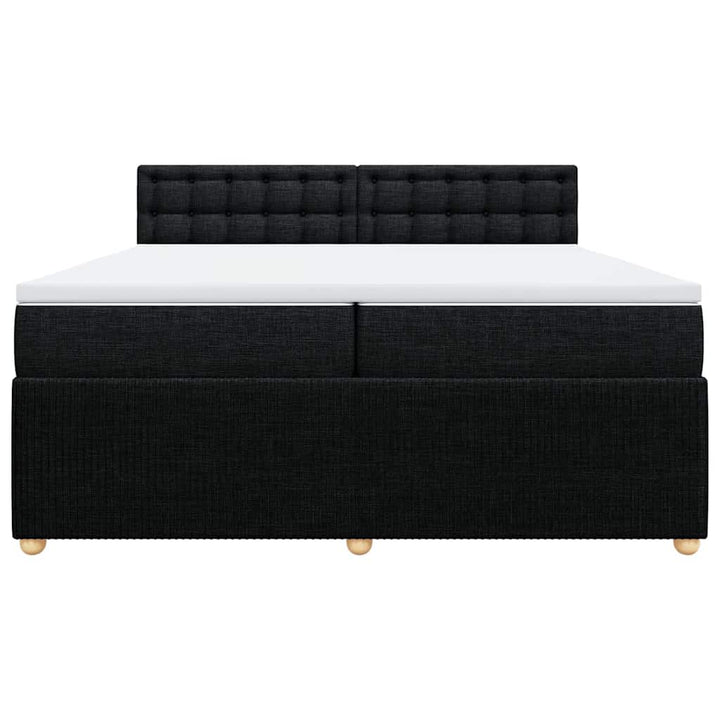 kontinentalseng med madras 200x200 cm stof sort