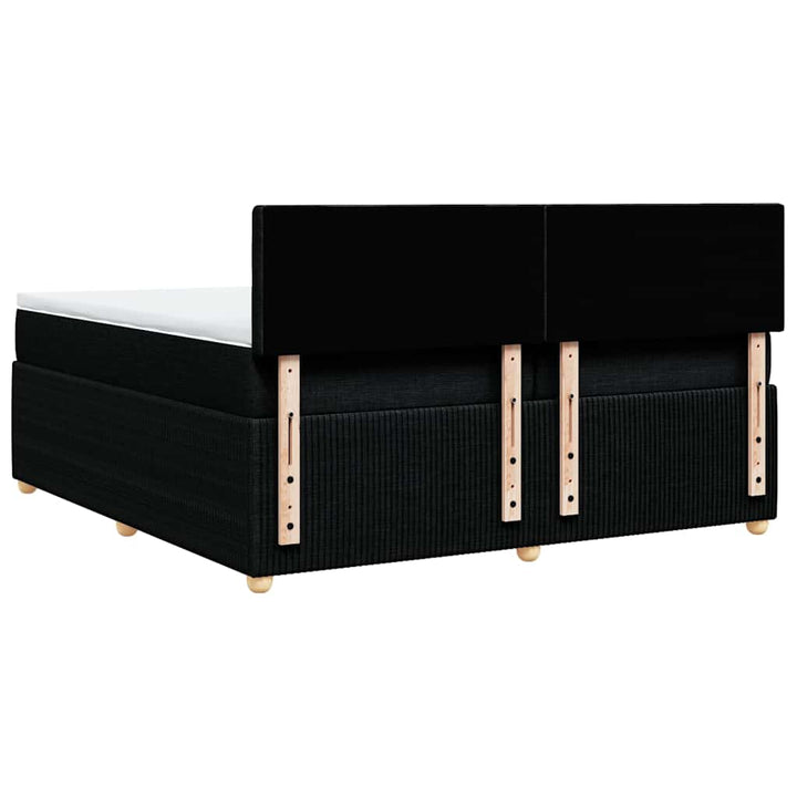 kontinentalseng med madras 200x200 cm stof sort