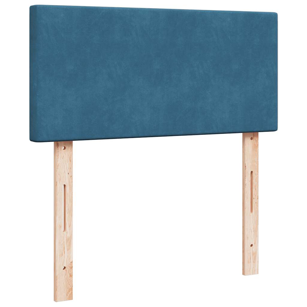 kontinentalseng med madras 80x200 cm fløjl blå