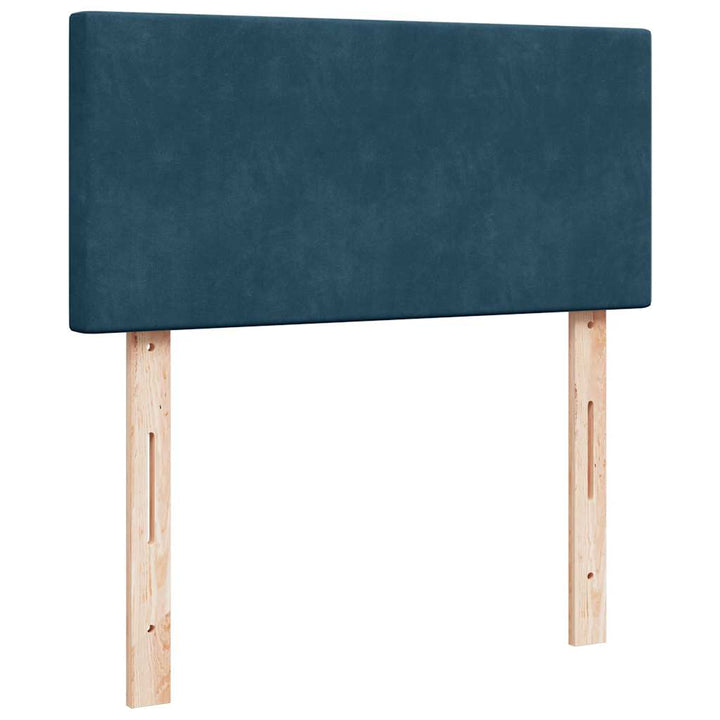 kontinentalseng med madras 80x200 cm fløjl blå
