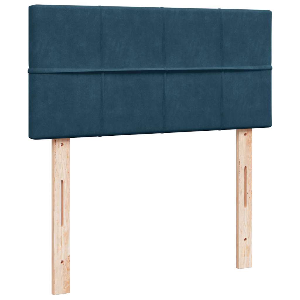 kontinentalseng med madras 80x200 cm fløjl blå