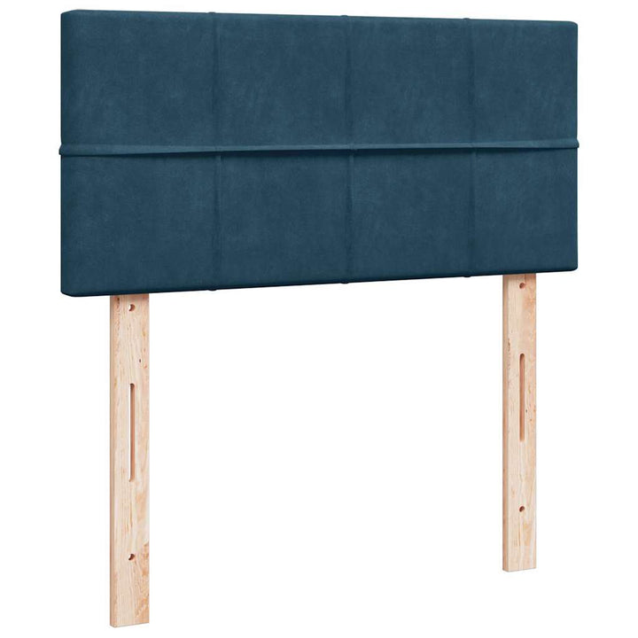 kontinentalseng med madras 80x200 cm fløjl blå
