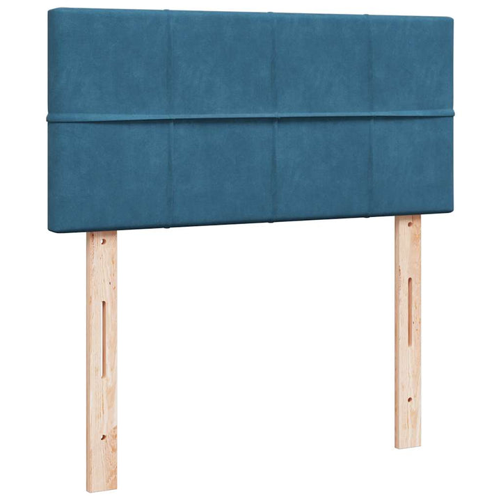 kontinentalseng med madras 90x190 cm fløjl blå