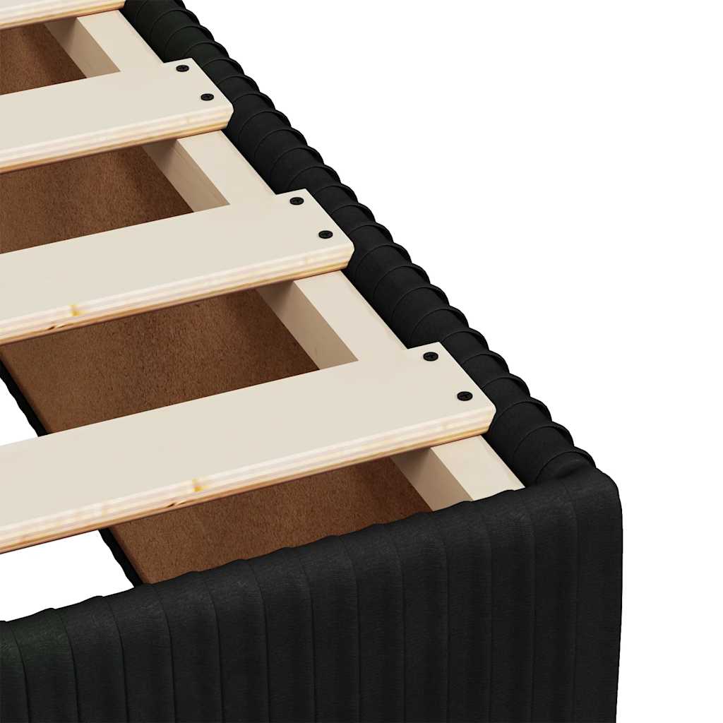 kontinentalseng med madras 90x200 cm fløjl sort