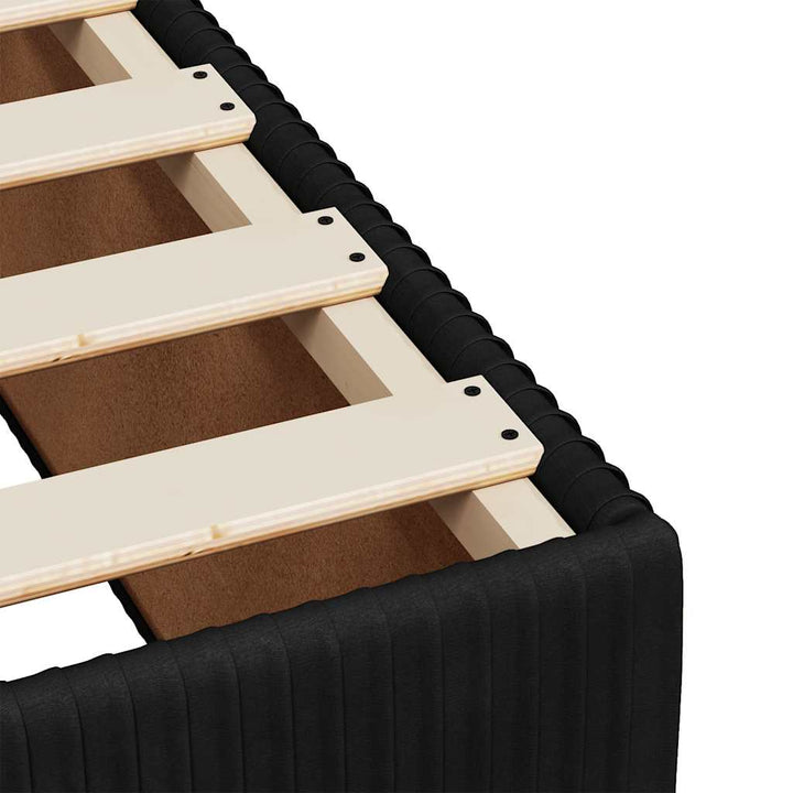 kontinentalseng med madras 90x200 cm fløjl sort