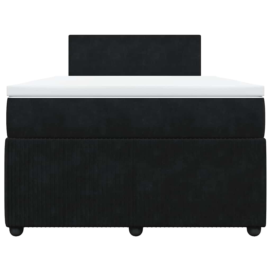 kontinentalseng med madras 120x190 cm velour sort