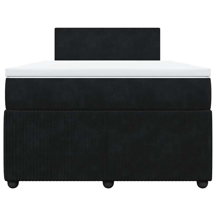 kontinentalseng med madras 120x190 cm velour sort