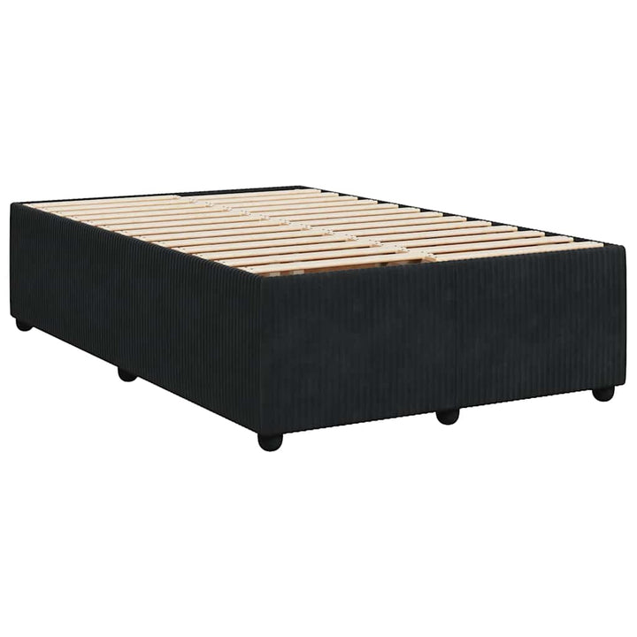 kontinentalseng med madras 120x190 cm velour sort