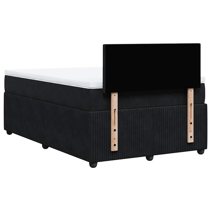 kontinentalseng med madras 120x190 cm velour sort