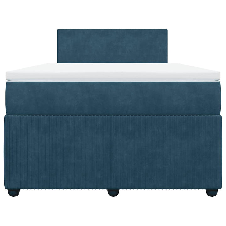 kontinentalseng med madras 120x190 cm velour blå