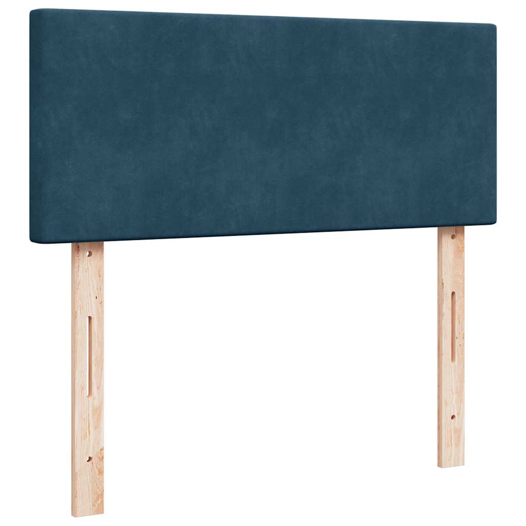kontinentalseng med madras 120x190 cm velour blå