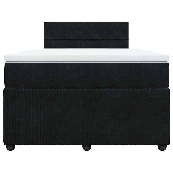 kontinentalseng med madras 120x190 cm velour sort
