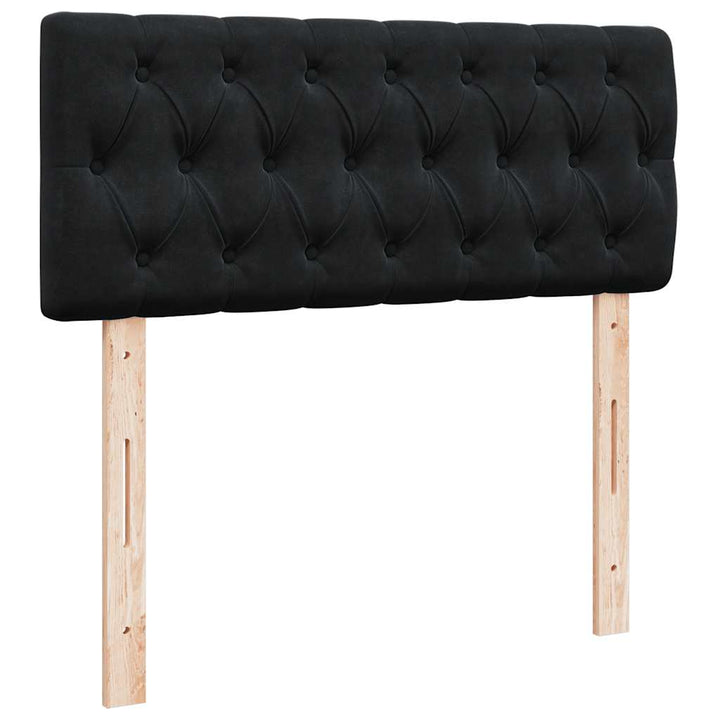 kontinentalseng med madras 120x190 cm velour sort