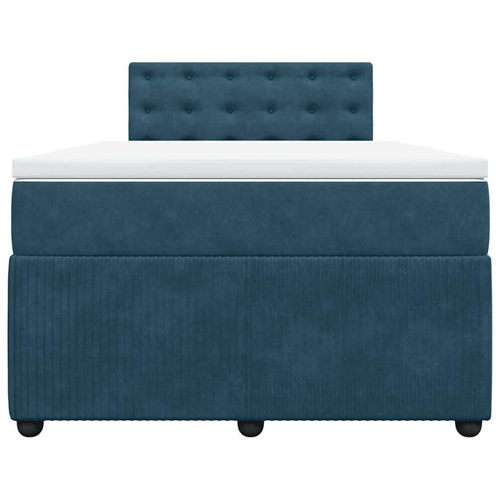 kontinentalseng med madras 120x190 cm velour blå