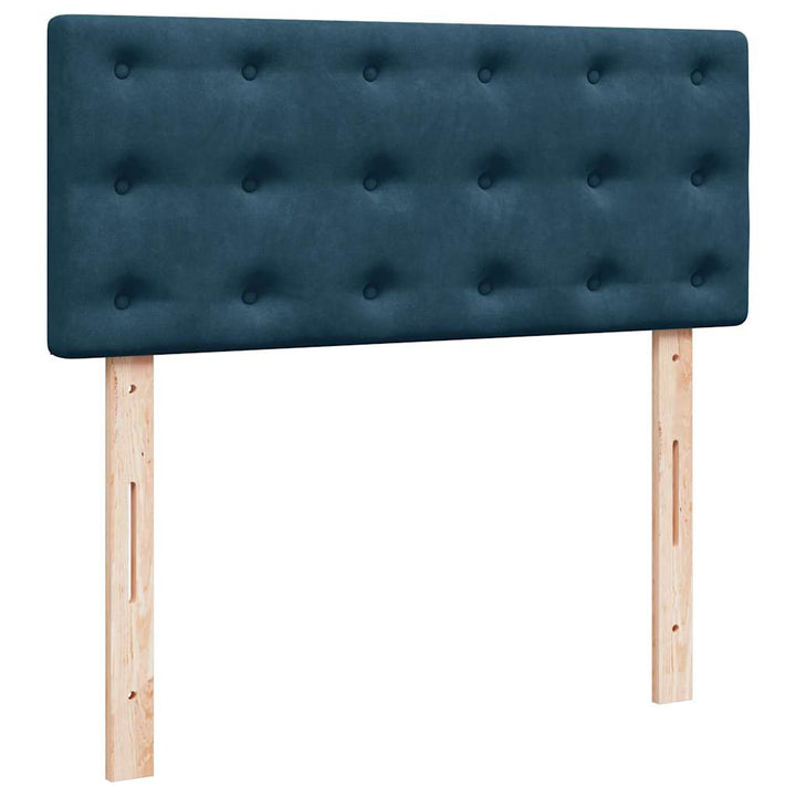 kontinentalseng med madras 120x190 cm velour blå