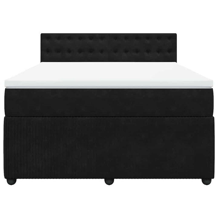 kontinentalseng med madras 160x200 cm fløjl sort