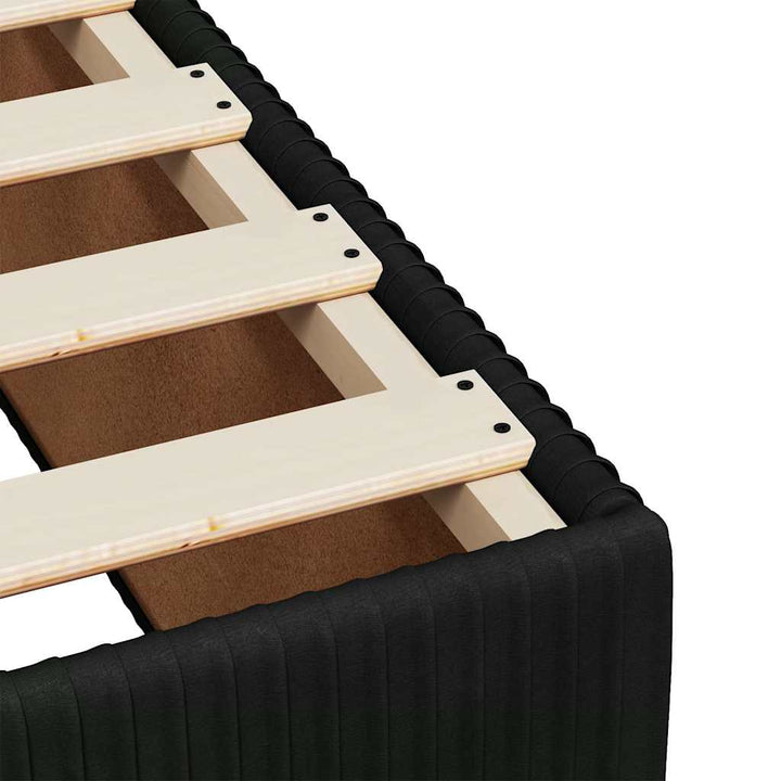 kontinentalseng med madras 200x200 cm fløjl sort