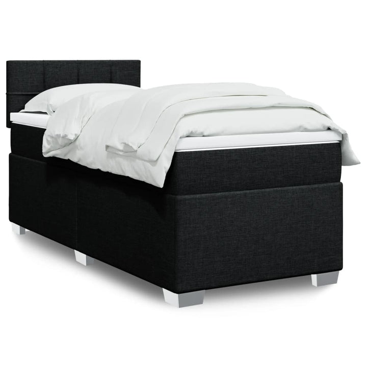 kontinentalseng med madras 80x200 cm stof sort