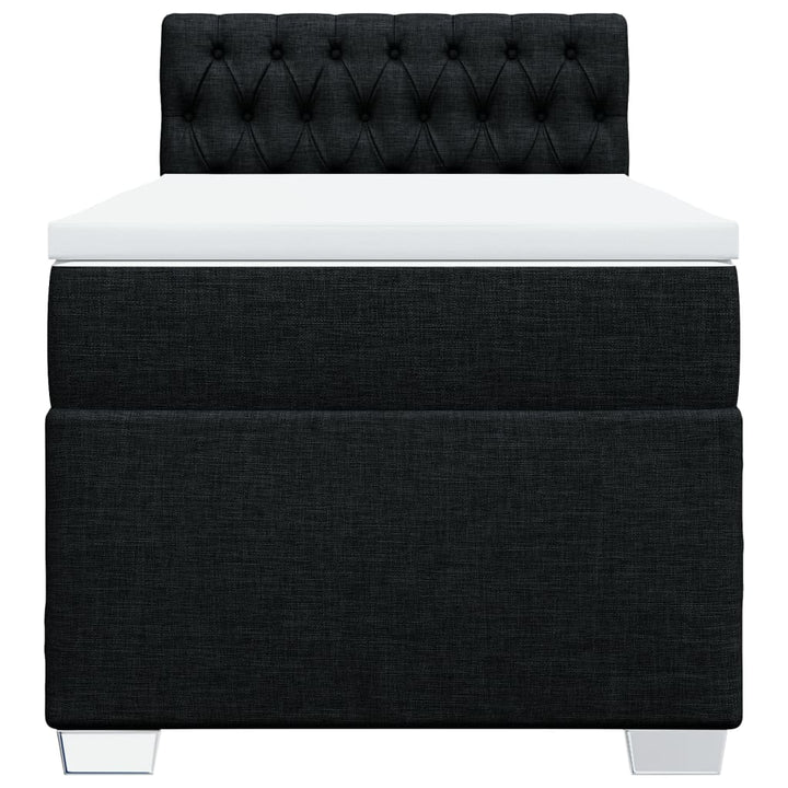 kontinentalseng med madras 80x200 cm stof sort