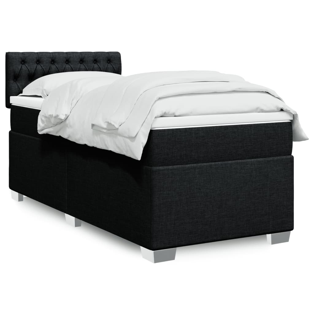 kontinentalseng med madras 80x200 cm stof sort