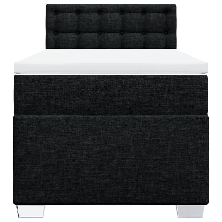kontinentalseng med madras 80x200 cm stof sort