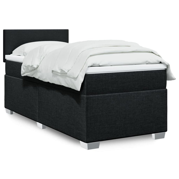 kontinentalseng med madras 90x190 cm stof sort