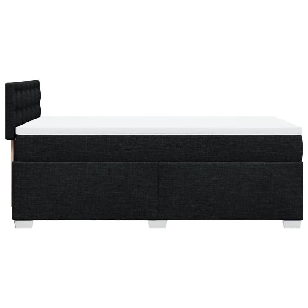 kontinentalseng med madras 90x190 cm stof sort