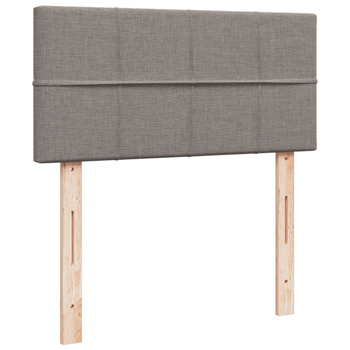 kontinentalseng med madras 90x200 cm stof gråbrun
