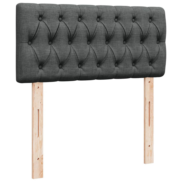 kontinentalseng med madras 90x200 cm stof mørkegrå