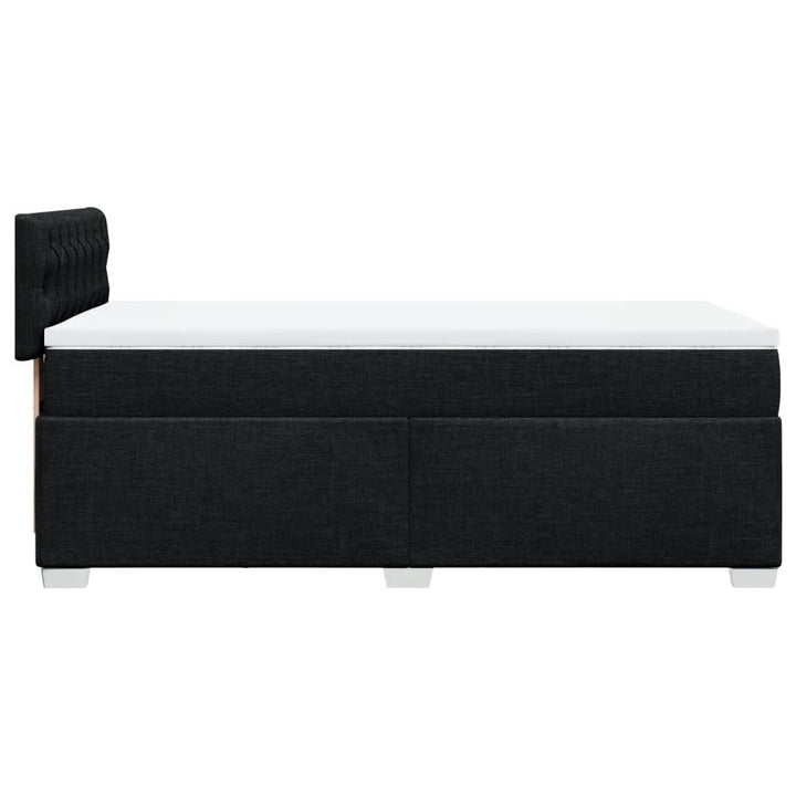 kontinentalseng med madras 90x200 cm stof sort