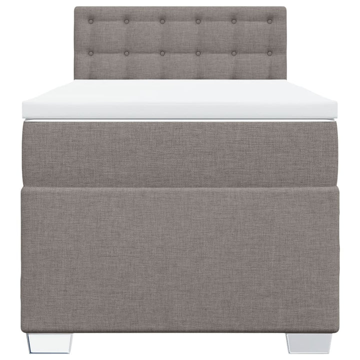 kontinentalseng med madras 90x200 cm stof gråbrun