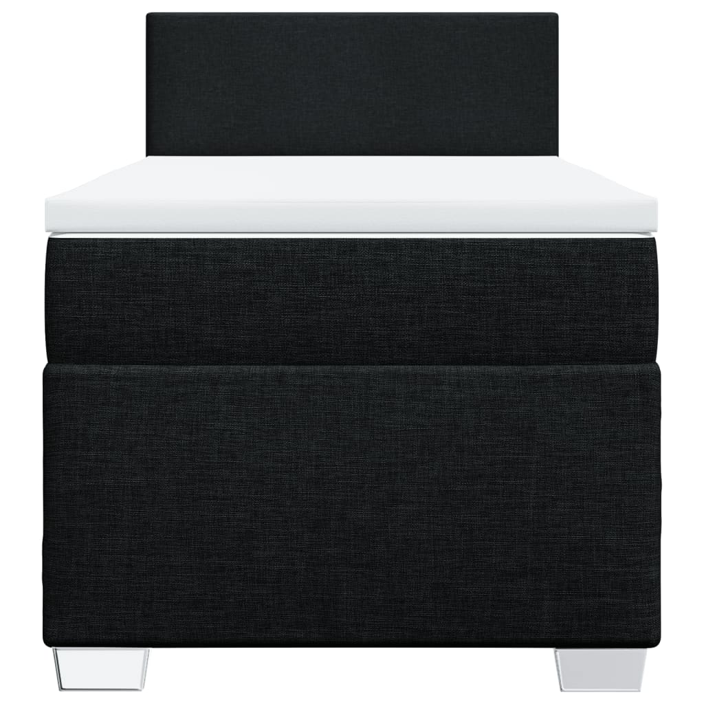 kontinentalseng med madras 100x200 cm stof sort