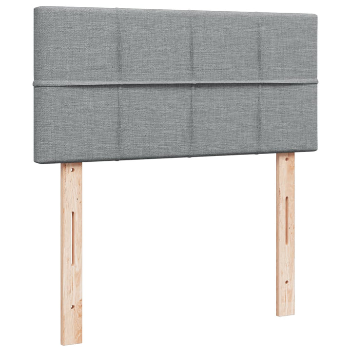 kontinentalseng med madras 100x200 cm stof lysegrå