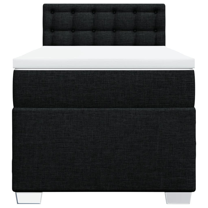 kontinentalseng med madras 100x200 cm stof sort