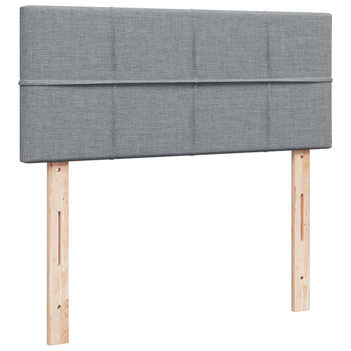 kontinentalseng med madras 120x190 cm stof lysegrå