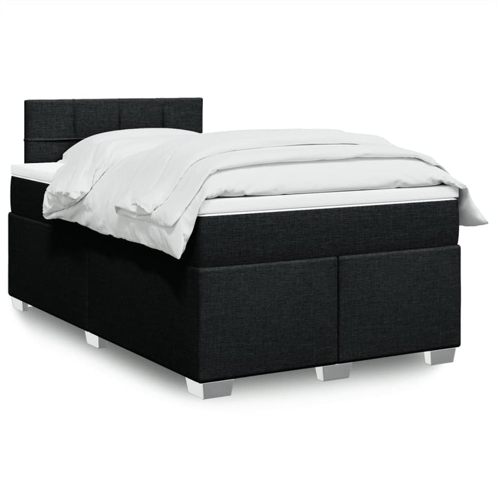 kontinentalseng med madras 120x190 cm stof sort