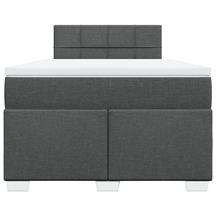 kontinentalseng med madras 120x200 cm stof mørkegrå