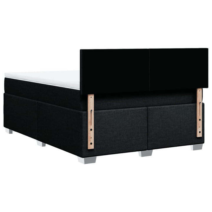 kontinentalseng med madras 140x190 cm stof sort