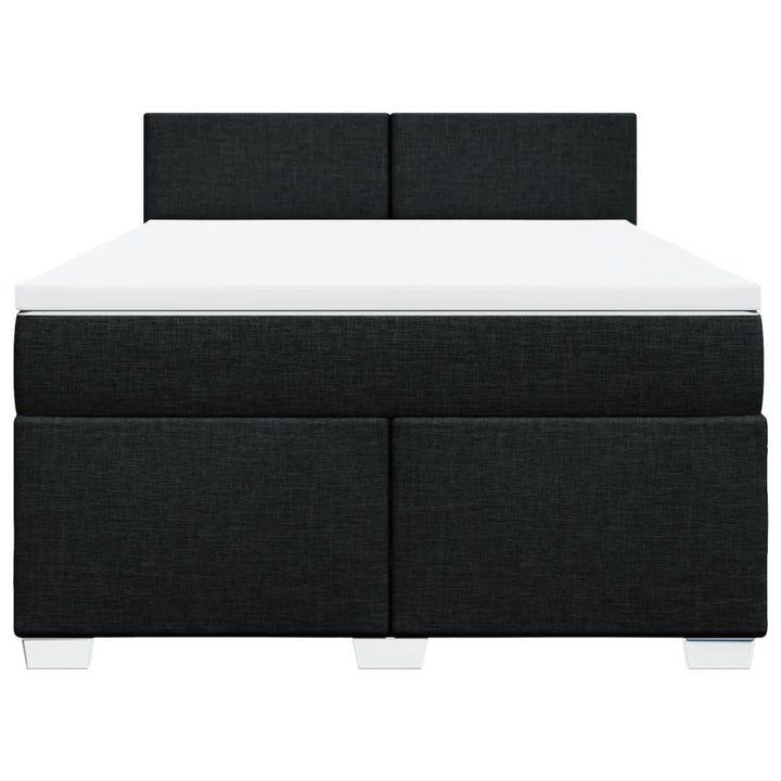 kontinentalseng med madras 140x190 cm stof sort