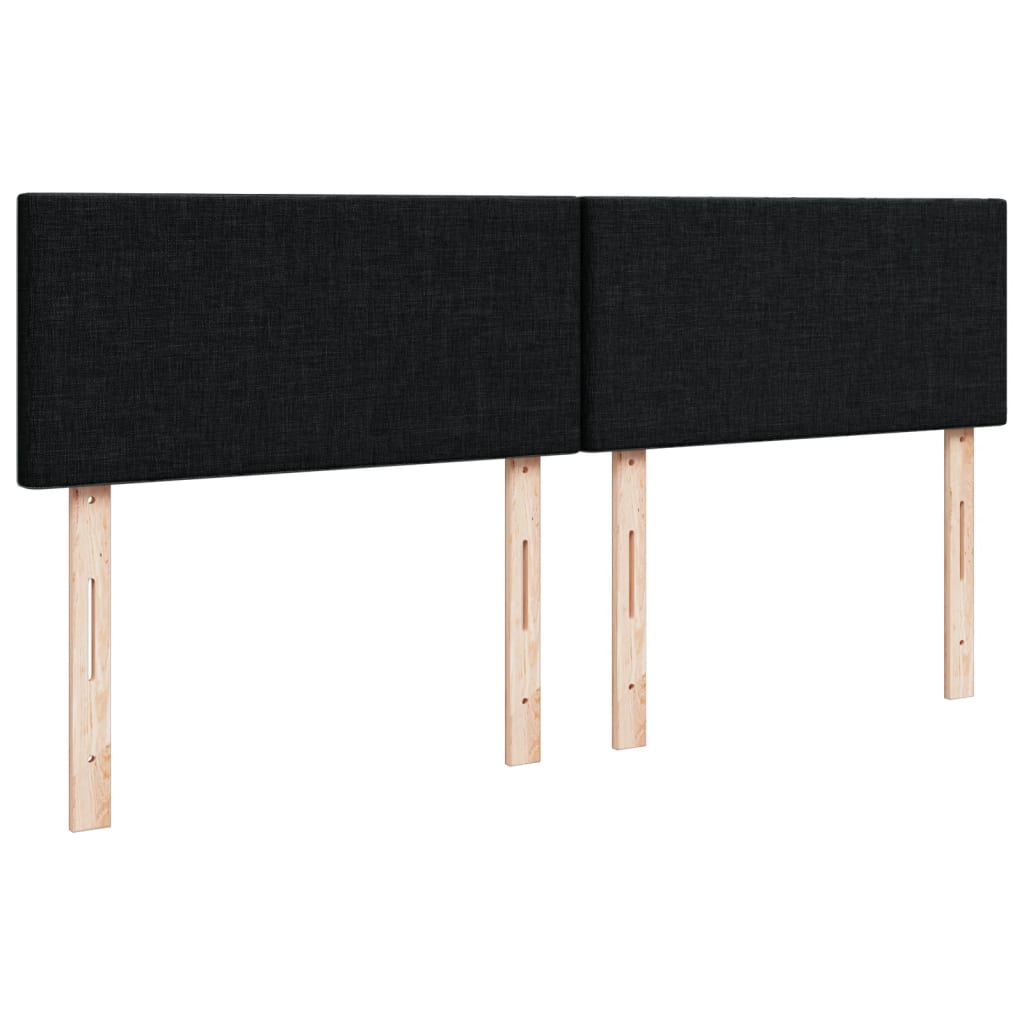 kontinentalseng med madras 140x190 cm stof sort