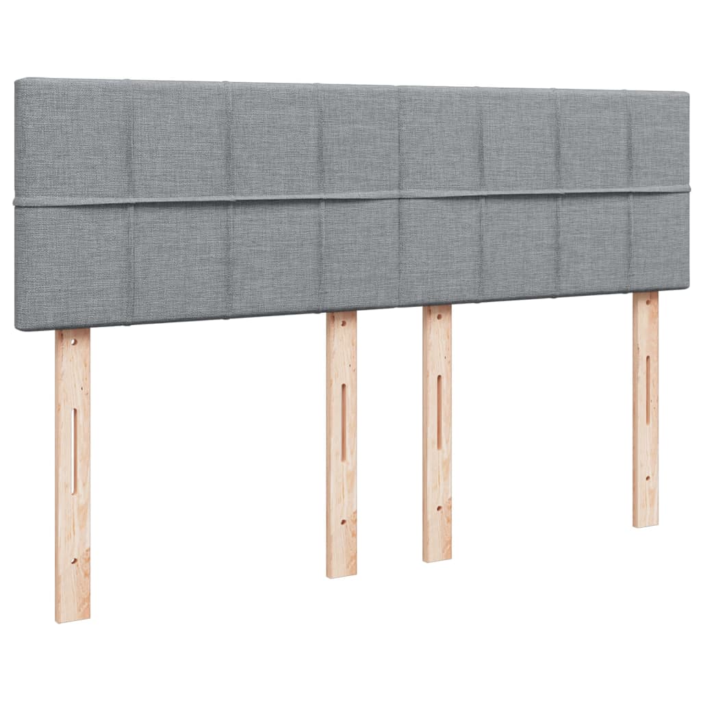 kontinentalseng med madras 140x190 cm stof lysegrå