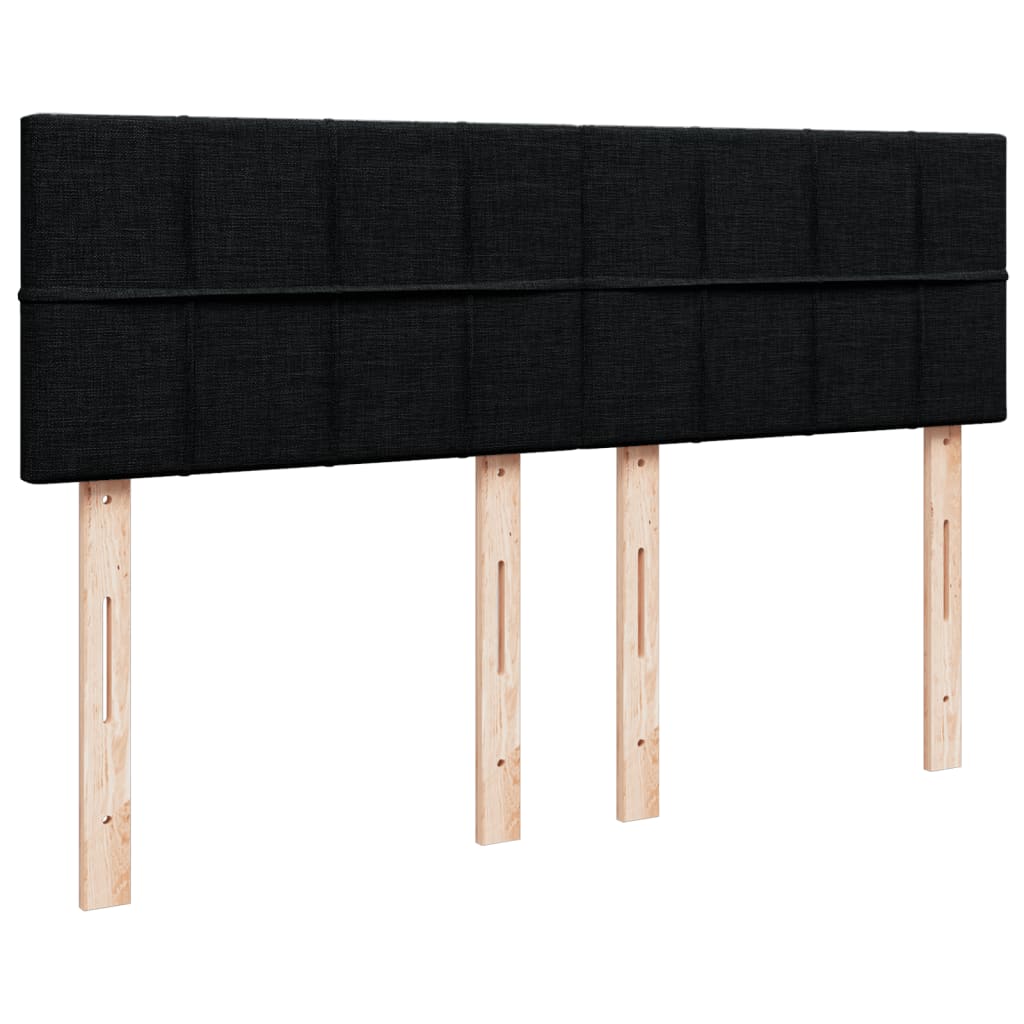 kontinentalseng med madras 140x190 cm stof sort