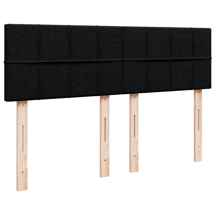 kontinentalseng med madras 140x190 cm stof sort