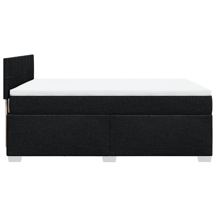 kontinentalseng med madras 140x190 cm stof sort
