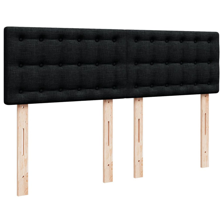kontinentalseng med madras 140x190 cm stof sort